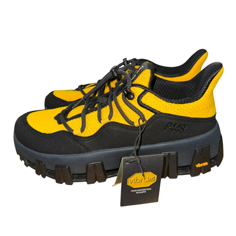NEW P448 x Vibram Monalea Chunky Sneakers Mens US 7/EU40 Yellow Black EcoStep